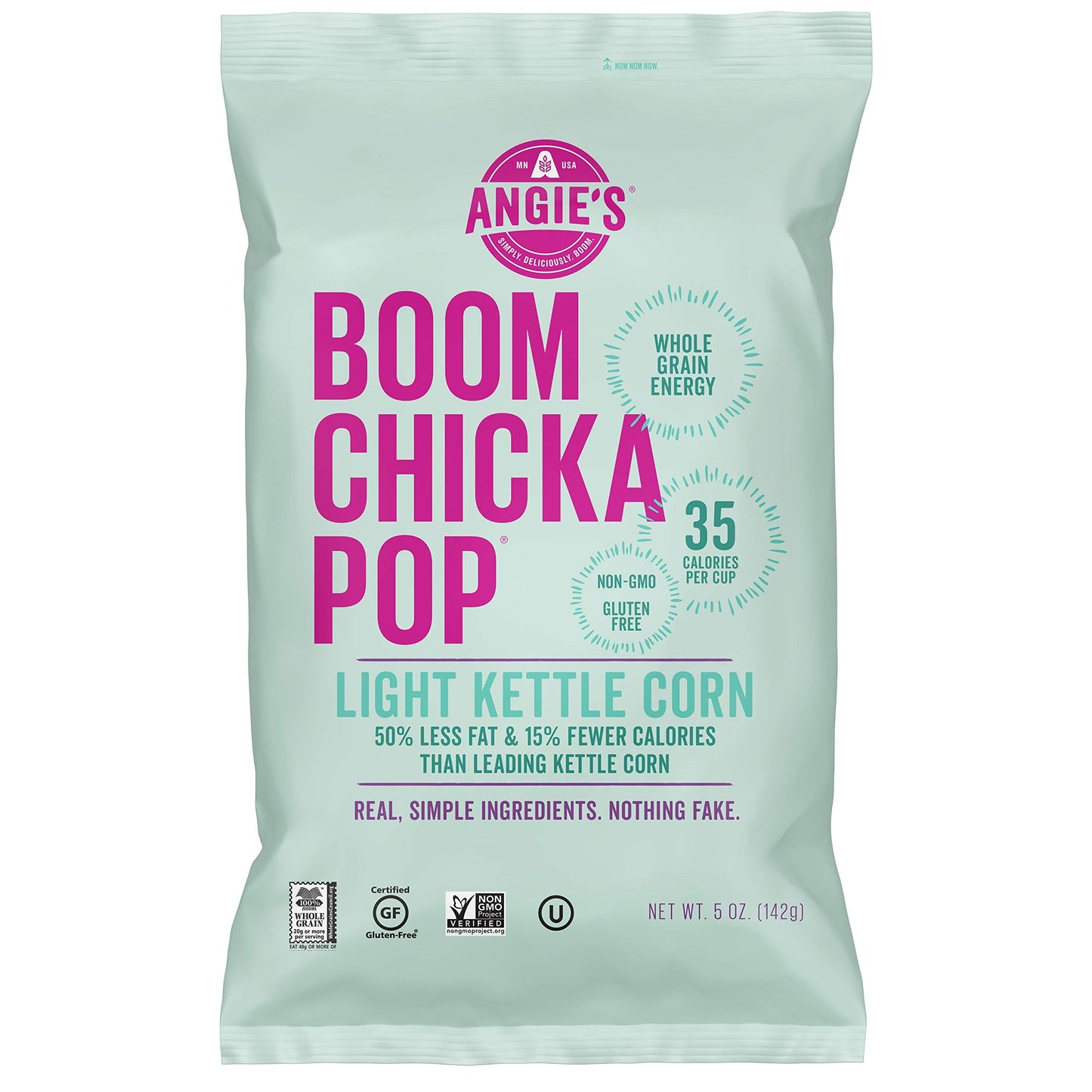 Angies, Popcorn Boomchka Lghtly Swt, 5 Oz, (Pack Of 12)
