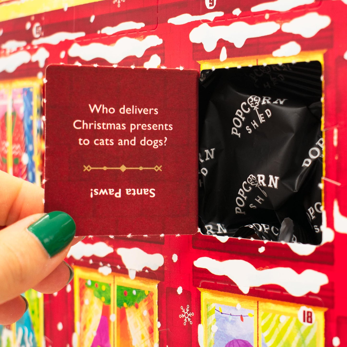 Popcorn Shed Gourmet Popcorn Christmas Advent Calendar 2025  24 Days of Popcorn - 6 Luxury Flavors  All Natural and Vegetarian Foodie Gift  Non-Chocolate Advent Calendar  British Candy