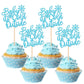 30 PCS Baby It's Cold Outside Snowflake Cupcake Toppers Glitter Winter Frozen Theme Cupcake Picks for Winter Wonderland Shower B