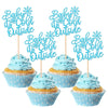 30 PCS Baby It's Cold Outside Snowflake Cupcake Toppers Glitter Winter Frozen Theme Cupcake Picks for Winter Wonderland Shower B