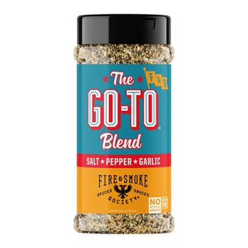 Fire & Smoke Society All Purpose Seasoning BBQ Rub | Sea Salt, Black Pepper, Onion, Garlic | 10.6 oz