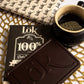 LöK Dark Chocolate Bar 100% Cacao, Vegan, Gluten Free - 3.0 Ounce, 12 Count, Dark Brown