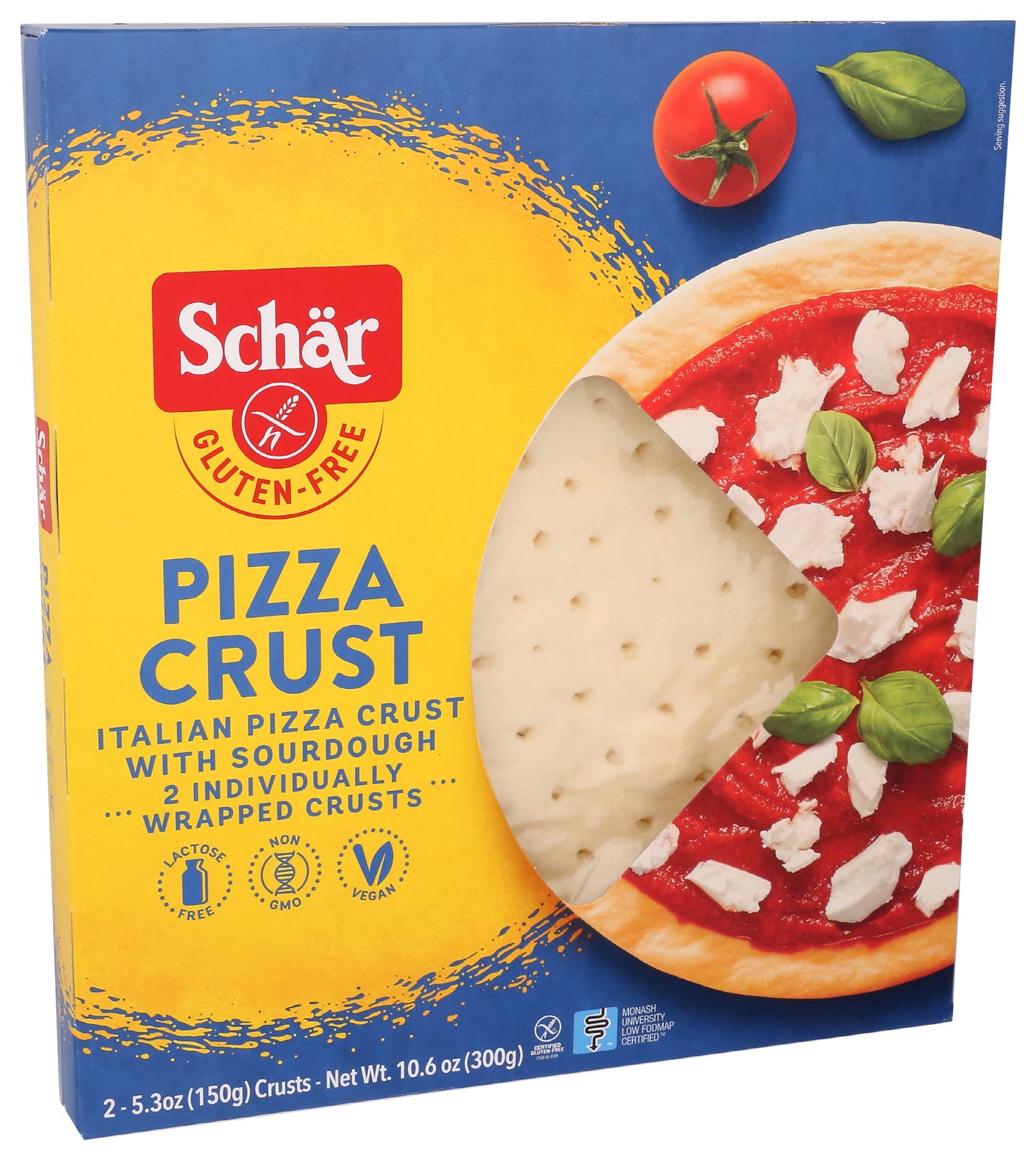 Schar - Pizza Crust - Certified Gluten Free - No Gmo'S, Wheat Or Lactose- (2 - 5.3 Oz) 4 Pack