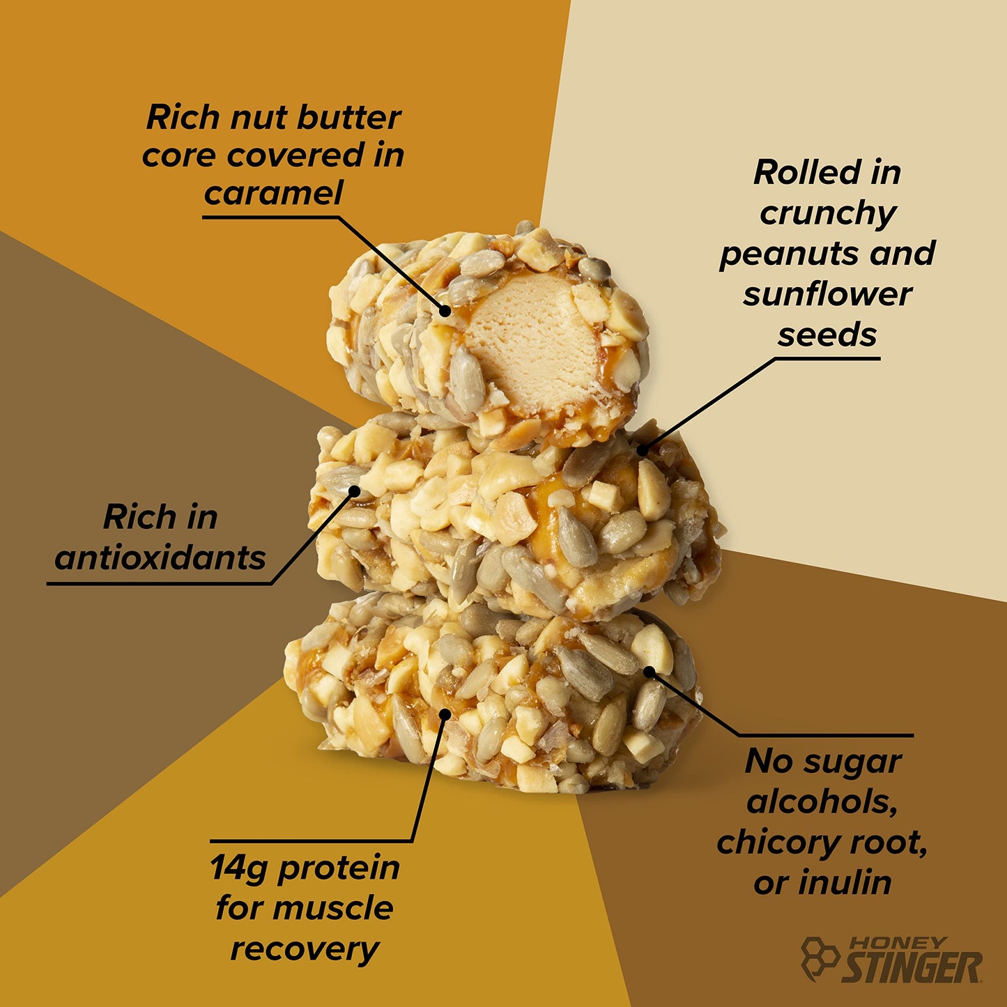Honey Stinger Nut + Seed Bar | Peanut Sunflower Seed | Protein Packed Food for Exercise, Endurance and Performance and Recovery