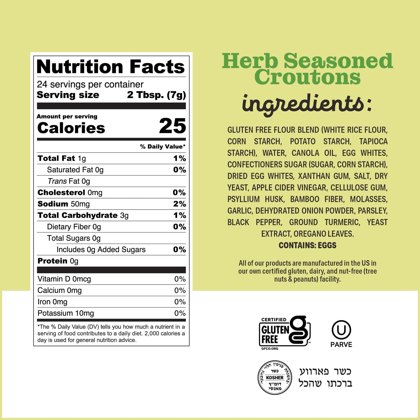 Katz Gluten Free Croutons Variety Pack - Garlic & Herb Seasoned Perfect For Salads & Soups. Dairy-Free, Nut-Free, Soy-Free, Kosh