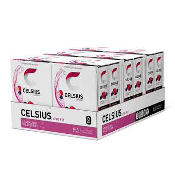CELSIUS Essential Energy Drink, Sparkling Wild Berry, 12 Fl Oz, Pack of 24, Model FGSS6409