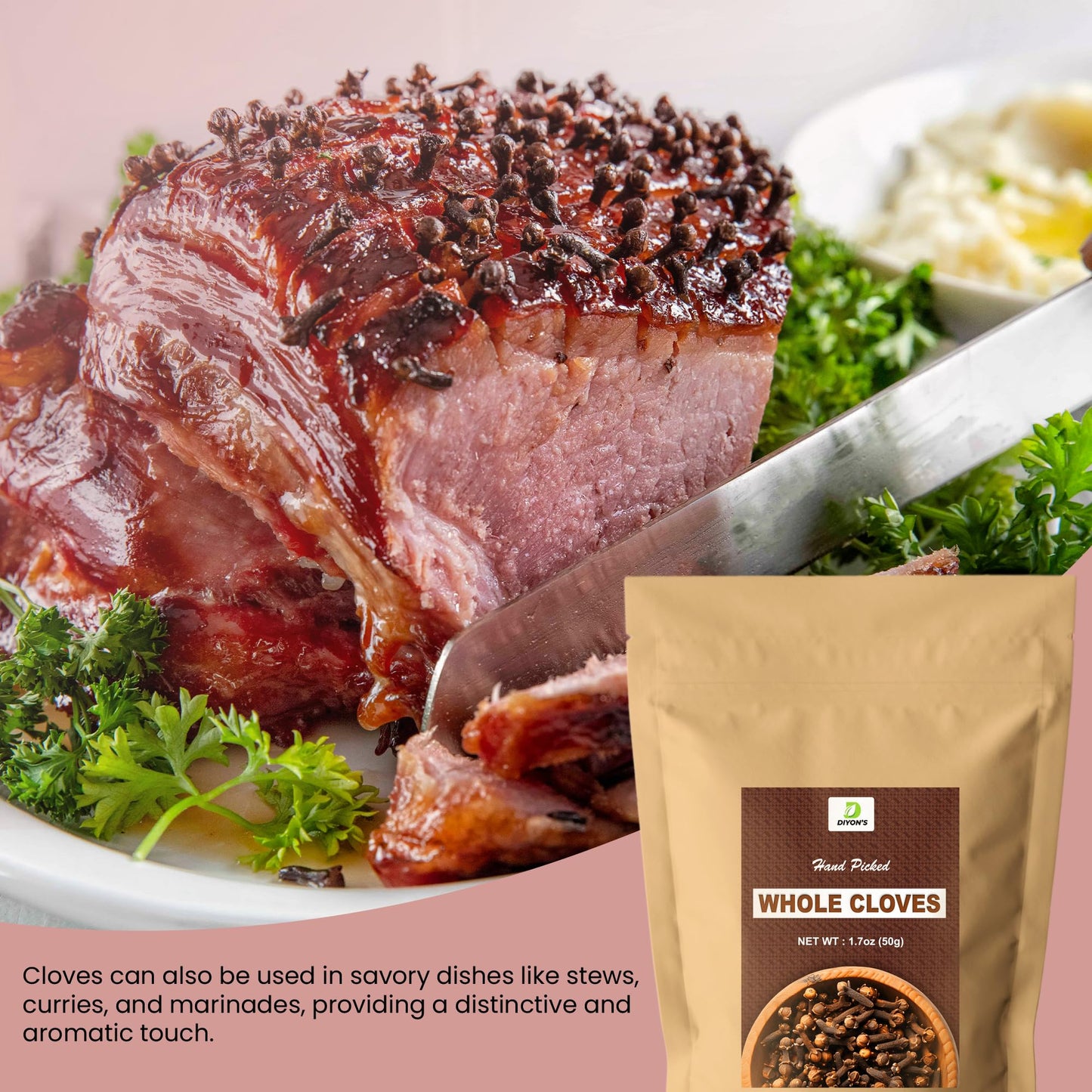 Organic Whole Cloves 1.7 oz, (stand up resealable pouch)
