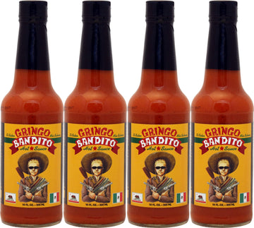 Gringo Bandito Hot Sauce, Red, 10 Ounce (Pack Of 4)