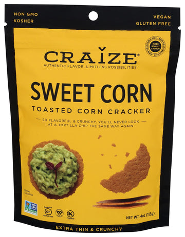 Craize Sweet Corn Toasted Corn Crisps, 4 Oz