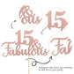 1 Pcs 15 & Fabulous Cake Topper Glitter Fifteen And Fabulous Cake Toppers Happy 15Th Birthday Cake Pick For 15Th Wedding Anniver