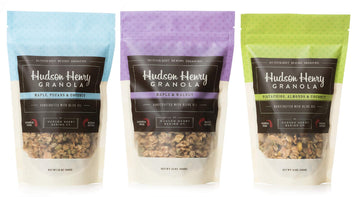 Hudson Henry Granola, Trio Delight (Pecan, Walnut, And Pistachio Granolas), 12 Oz. Package, Pack Of 3 | Non-Gmo Project Verified
