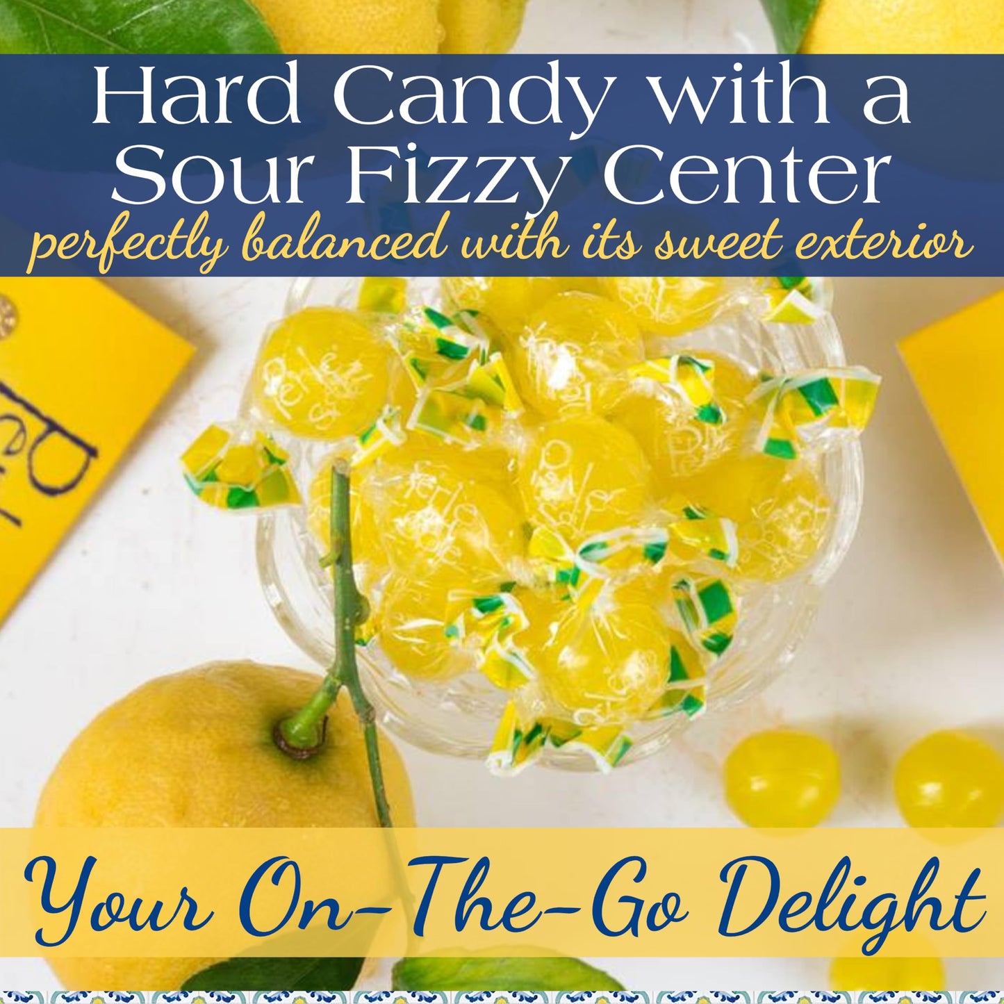 Perle di Sole Lemon Drops - Lemon Candy from Italy - Italian Gift - Italian Hard Candy Individually Wrapped (2.2 lbs | 1 kg) Ama