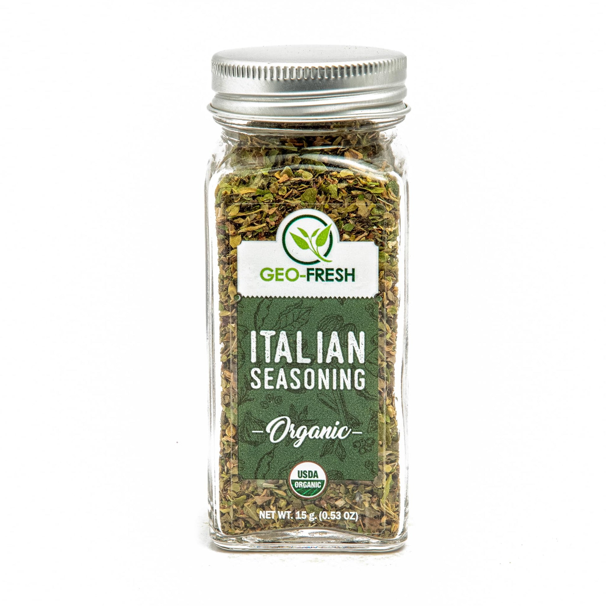 Geo-Fresh Organic Italian Seasoning, Non-GMO, Kosher, 0.53 oz (15g) Herbs
