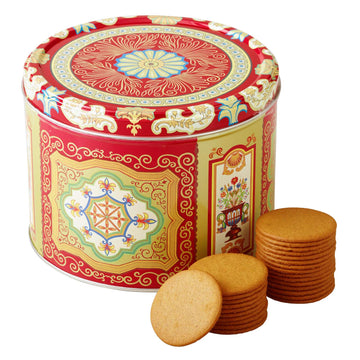Nyakers Gingerbread Snaps Cookie Tin, Finest Ginger Snaps Original Flavor Swedish Cookie, 750 G - 26.45 Oz - 1.65 Lbs, With Protective Insert
