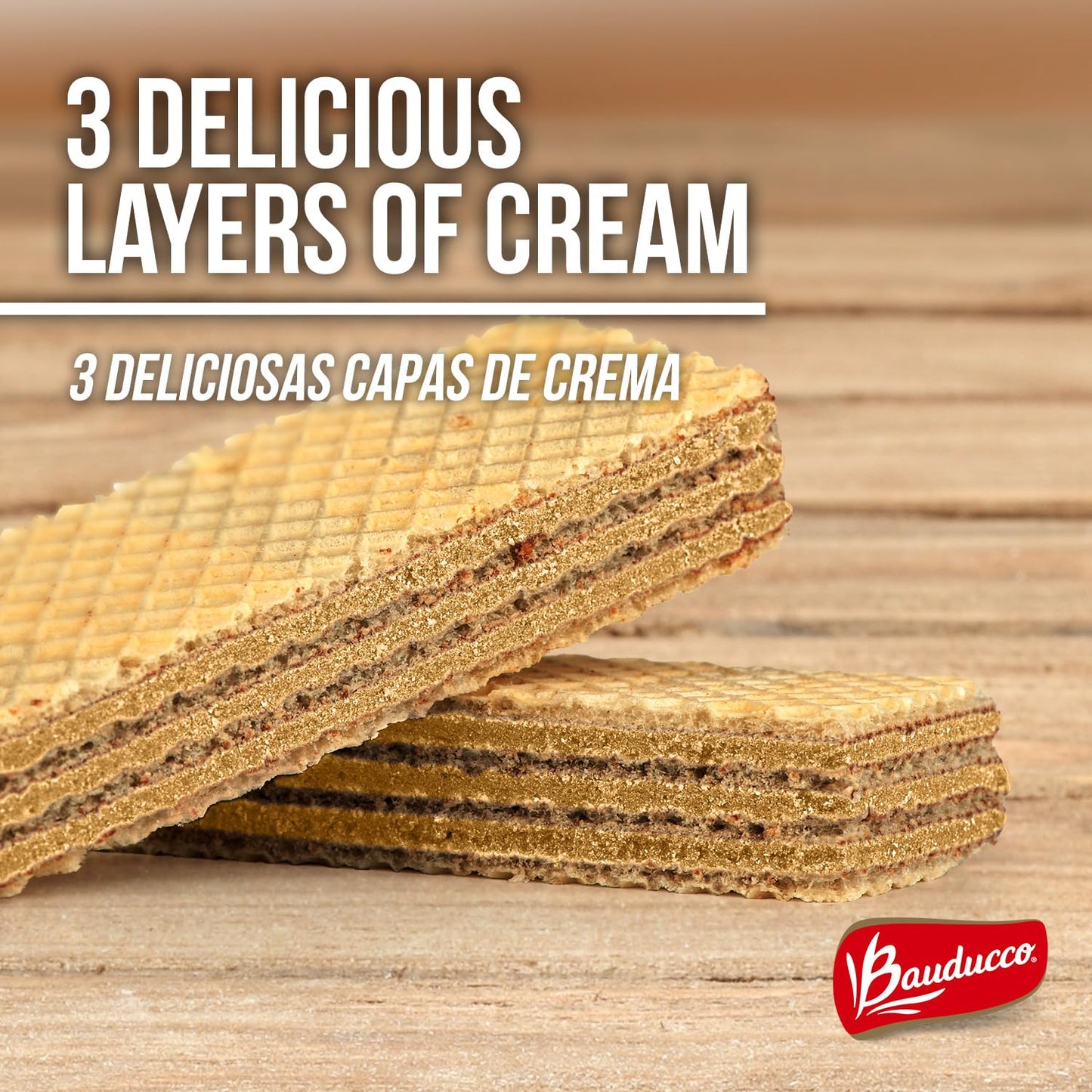 Bauducco Peanut Butter Wafers - Crispy Wafer Cookies With 3 Delicious, Indulgent Decadent Layers Of Peanut Butter Flavored Cream - Delicious Sweet Snack Or Desert - 5.0 Oz (Pack Of 1)