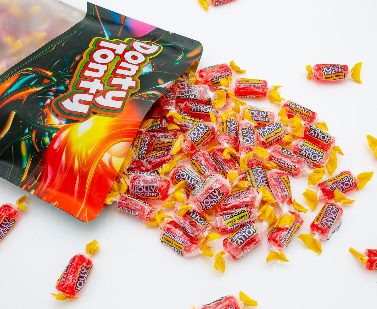 Donty-Tonty WATERMELON JOLLY RANCHER Hard Candy - Bulk 1 lb (74 Individually Wrapped Pieces)