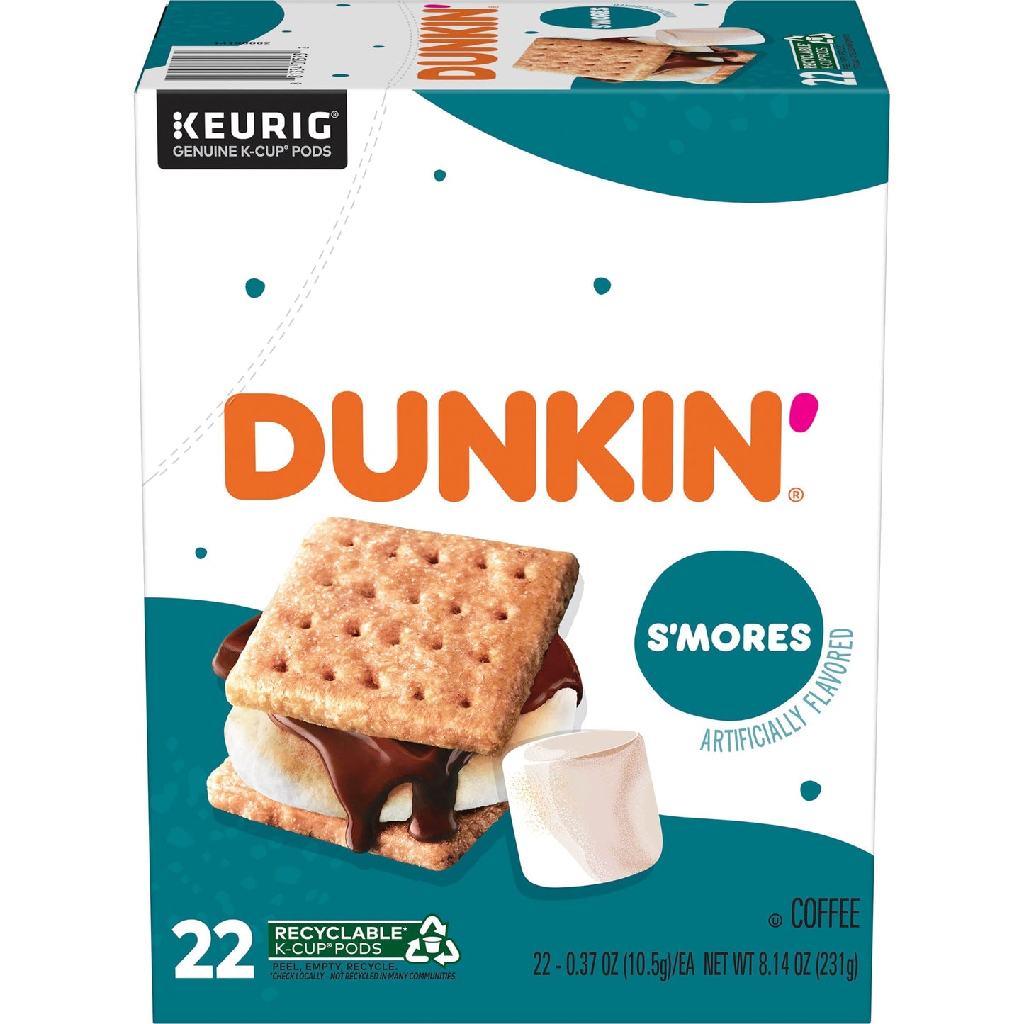 Dunkin Smores Flavored Coffee, 88 Keurig K-Cup Pods