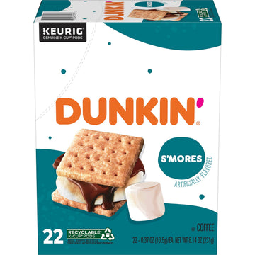 Dunkin Smores Flavored Coffee, 88 Keurig K-Cup Pods