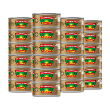 Genova enhanced Yellowfin Tuna in Olive Oil, 3 Ounce Cans (Pack of 24), Wild Caught Canned Tuna, Solid Light
