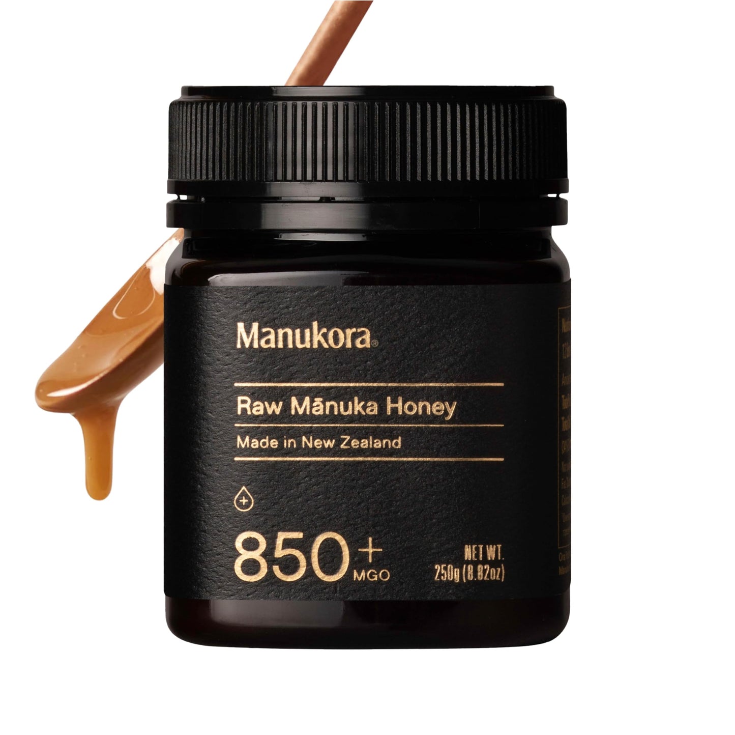 Manukora Raw Manuka Honey  MGO 850+ from New Zealand  Non-GMO  Monofloral  Traceable from Hive to Hand  Daily Digestive & Immune Support - 250g (8.82 Oz)