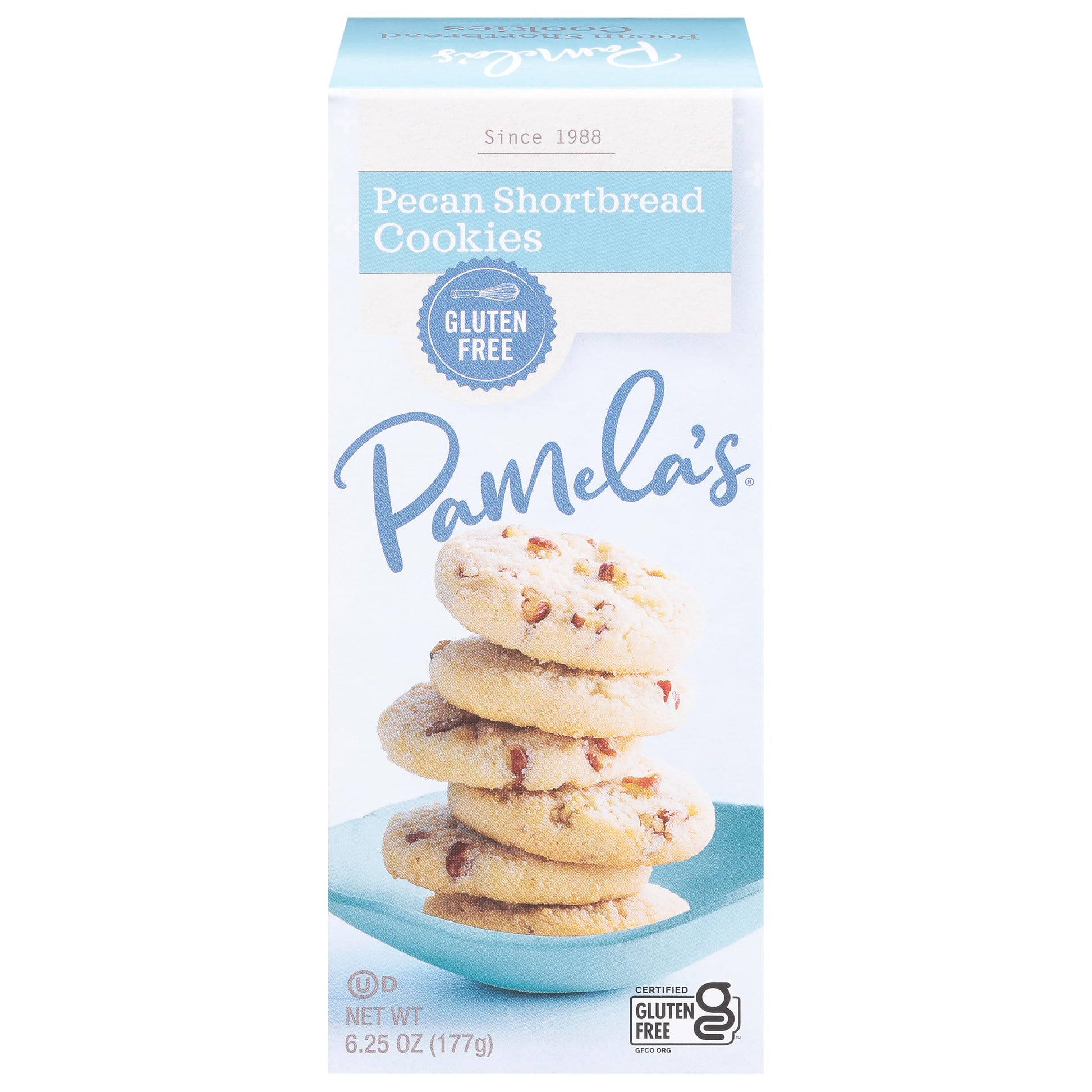Pamelas Products Cookies Shortbread Pecan, 6.25 Oz (Pack Of 6)