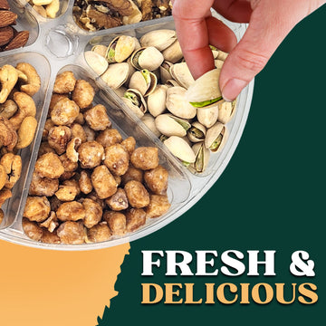 Simple Orchards Gourmet Nuts Gift Basket - 2.2 LB Assorted Nuts in Green Box - Perfect for Mothers Day, Birthdays, Sympathy