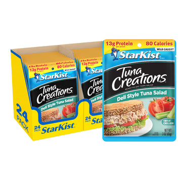 Starkist Tuna Creations Ready To Eat Meals Tuna Salad, 3 Oz Pouch (24 Pack) Deli Style Tuna Salad