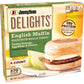 Jimmy Dean Delights Turkey Sausage, Egg White and Cheese English Muffin Breakfast Sandwiches, 4 Count (Frozen)