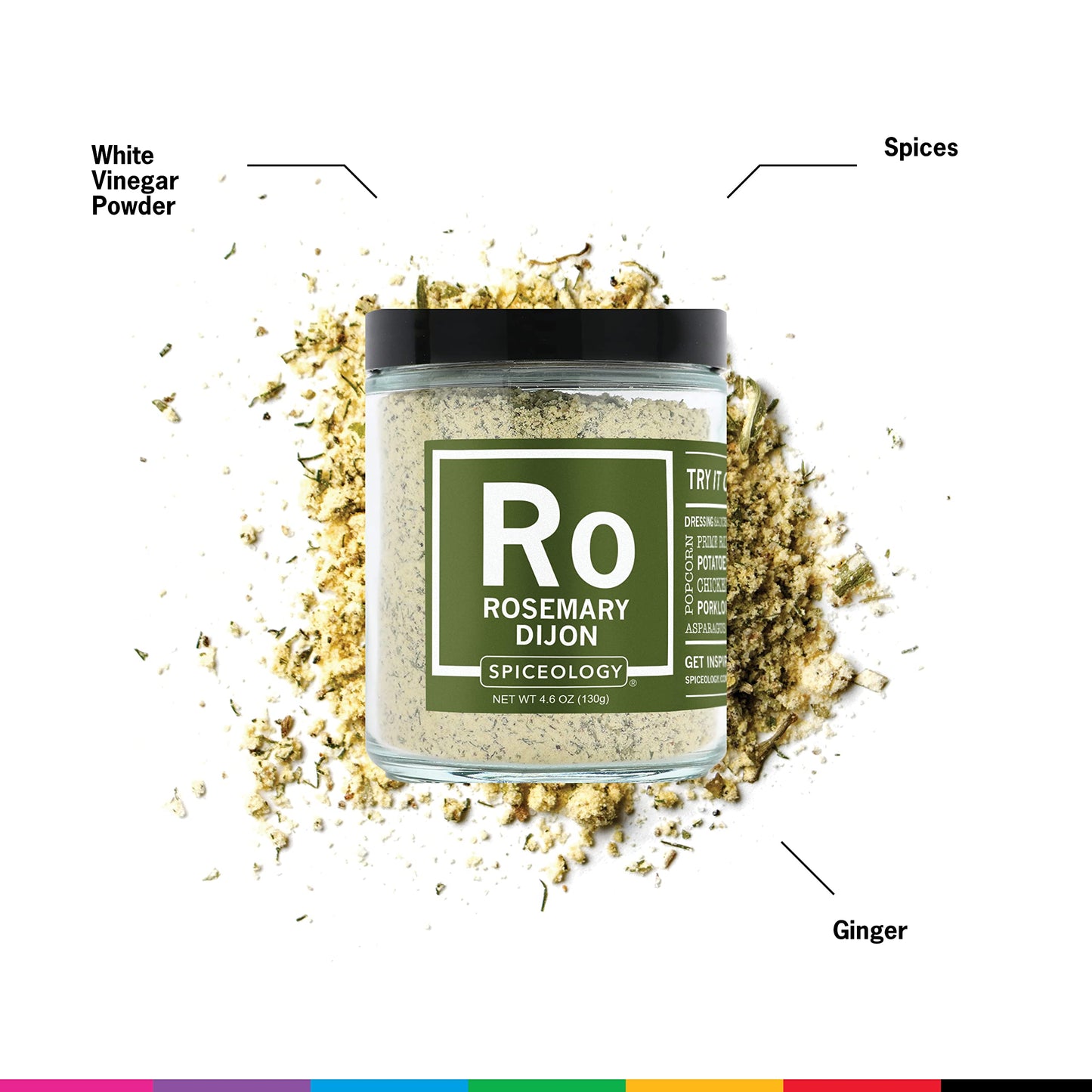 Spiceology - Rosemary Dijon Spice Blend - All-Purpose Rubs, Spices and Seasonings - Use on: Dressings, Sauces, Turkey, Lamb, Asp