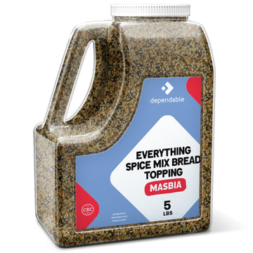 Dependable Food Everything Bagel Mix - 5 Lb. Resealable Jug - Natural, Non-GMO, No Additives, Kosher - Versatile Spice Blend for