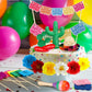 CroBlissful Mexican Fiesta Cake Topper - 39 Pcs Papel Picado Flags & Flower Decor, Red/Green/White