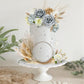 19 Pcs Gray Boho Cake Decorations Flower Cake Toppers Pampas Grass Cake Topper For Wedding Bridal Baby Shower Birthday Party Sup