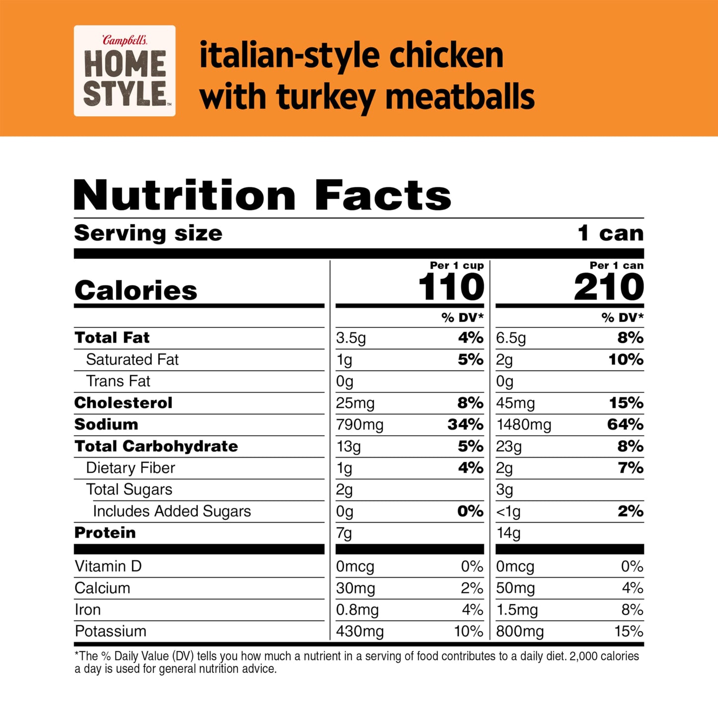 Campbell'S Homestyle Italian-Style Chicken Soup With Turkey Meatballs, 16.1 Oz Can (Case Of 12)