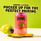 Popwell Cherry Citrus Prebiotic Soda, 12 Fl Oz Cans (Pack of 12) - 6g Fiber, 1g Sugar, Vitamins & Immunity Support