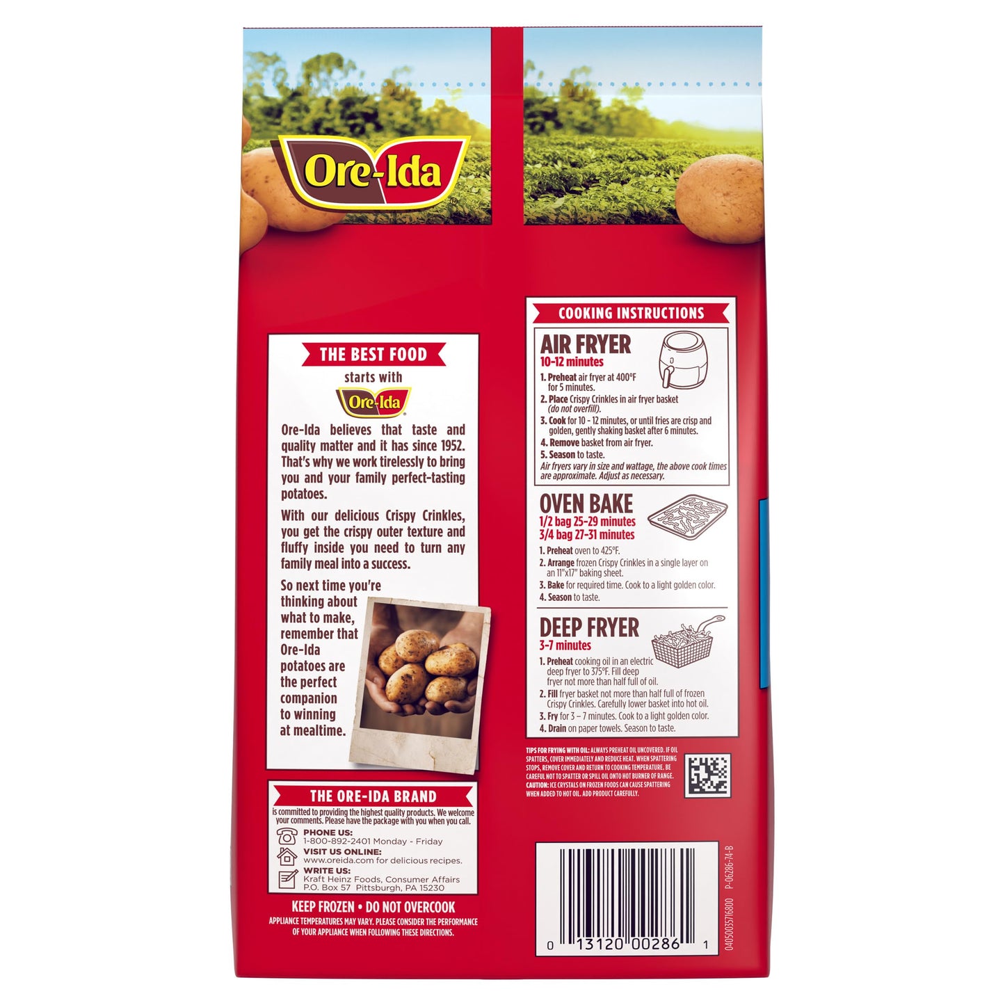 Ore-Ida Crispy Crinkles French Fried Potatoes, 32 oz Bag