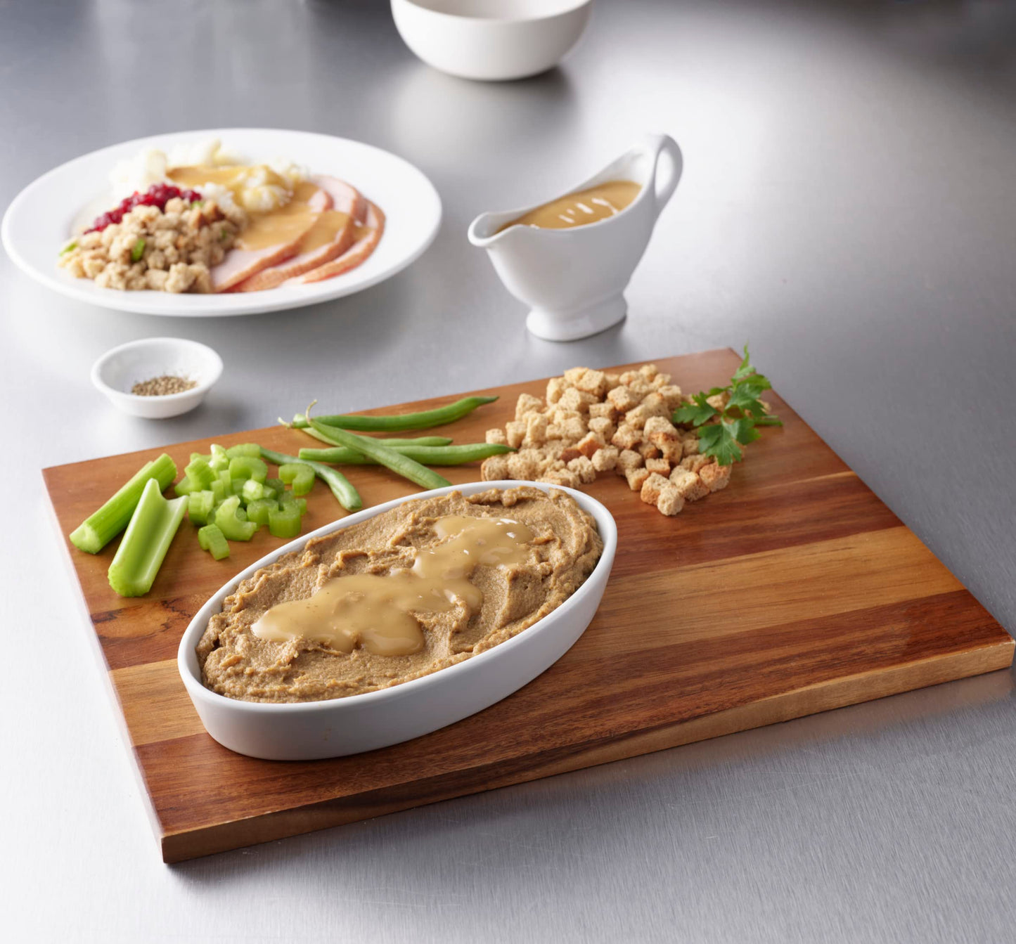 Hormel Thick and Easy Purees 7 oz. Bowl Turkey with Stuffing, Green Beans (ENGO60749)