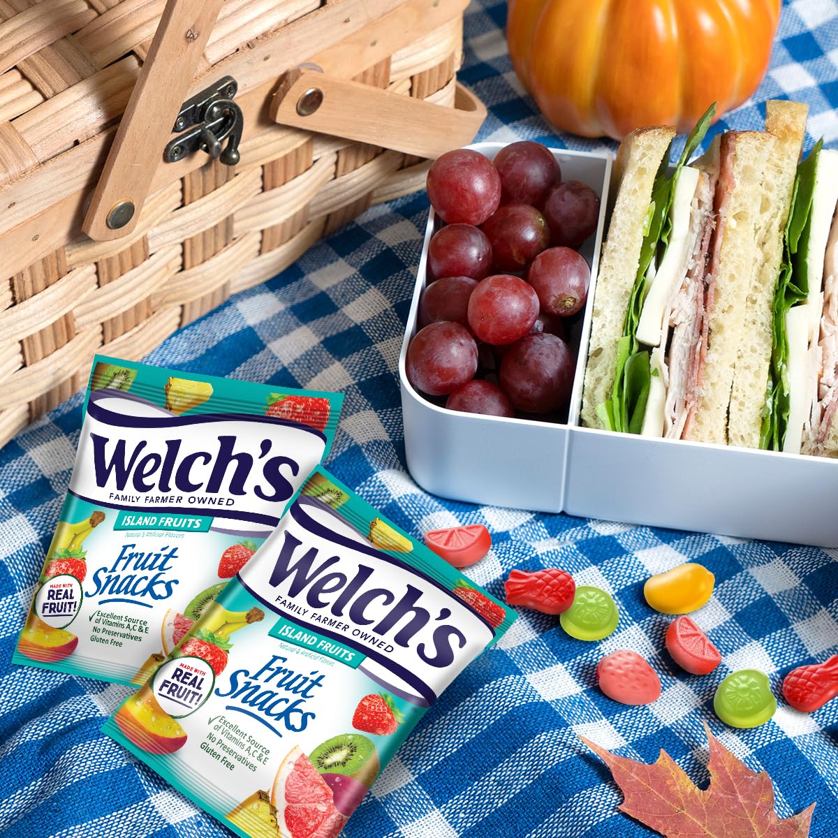 Welch'S Fruit Snacks, Fruit Punch & Island Fruits Variety Pack, Perfect Halloween Candy Bulk Pack, Gluten Free, 0.8 Oz Individua