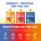 Designer Wellness Energy Smoothie  Real Fruit  100mg Natural Caffeine  5g Protein  Low Carb  Zero Added Sugar  Gluten-Free  Variety Pack  12 Count