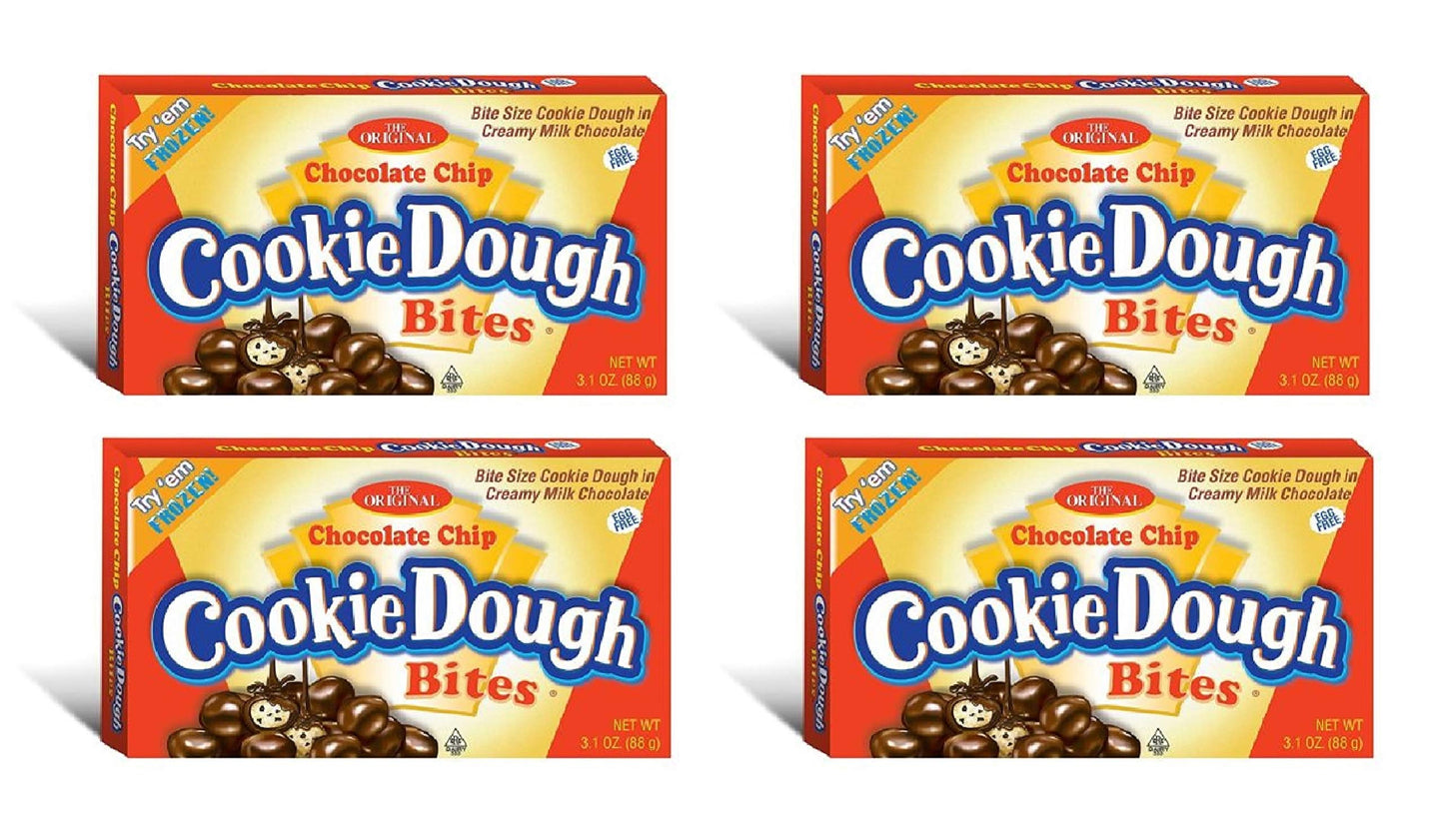 The Original Chocolate Chip Cookie Dough Bites 3.1oz Theater Box - Pack of 4