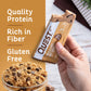Quest Nutrition Chocolate Chip Cookie Dough Protein Bars, 21g Protein, 4, Net Carbs, 1g Sugar, Gluten Free, Keto Friendly, 4 Cou