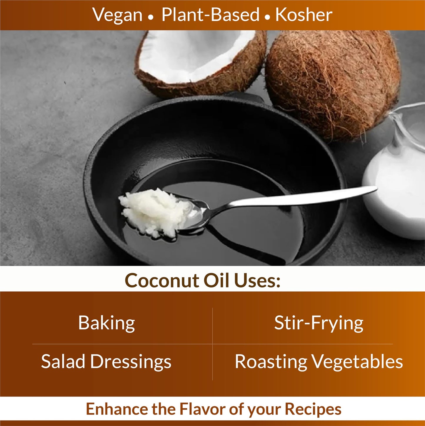 Organic Fiji, Raw Extra Virgin,Cold-Pressed, Cooking Coconut Oil with Fresh Flavor, Non-GMO, USDA Organic, 16oz