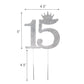 Chloe Elizabeth Quinceanera Rhinestone Cake Topper, Silver, 2 Count, Model 14206654