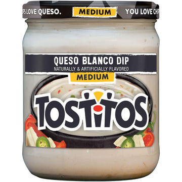 Tostitos Dip, Queso Blanco, Medium, 15oz