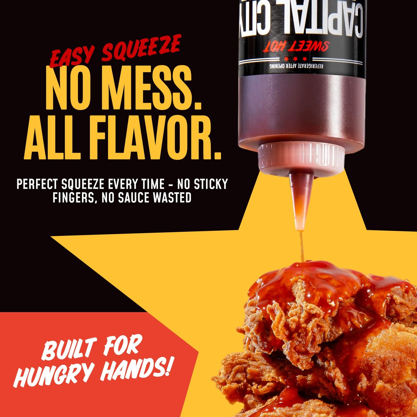 Capital City Mambo Sauce Sweet Hot, 12oz (Pack of 12), Perfect for Wings, Chicken, Pork, Beef, Seafood, Burgers, Rice or Noodles