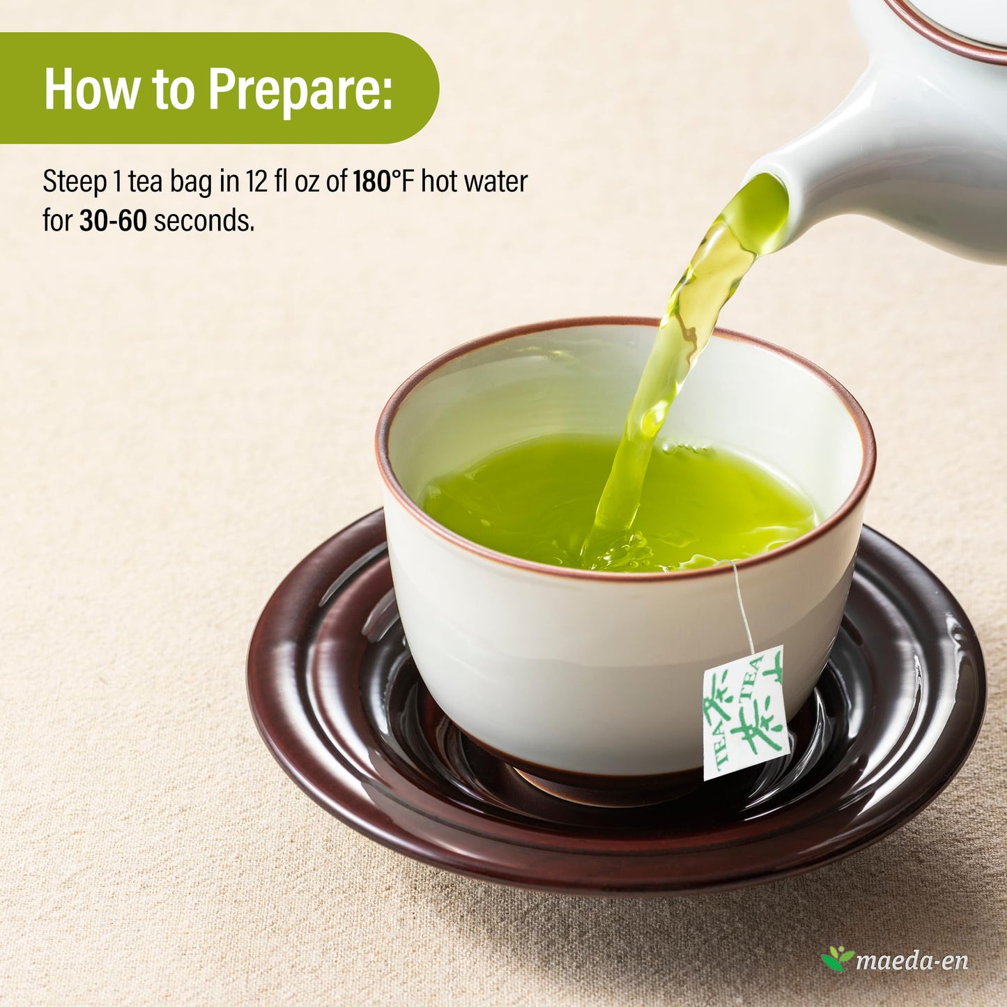 Maeda-En Naked Green Organic Sen-Cha With Matcha 36 Tea Bags Hot Or Cold Drink Green Tea Japanese Origin Individually Wrapped Te
