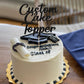 EDSG Personalized Cake Topper, 7x4.7, Champagne Gold, Custom Happy Birthday & Wedding Decorations, Glitter Graduation & Christmas