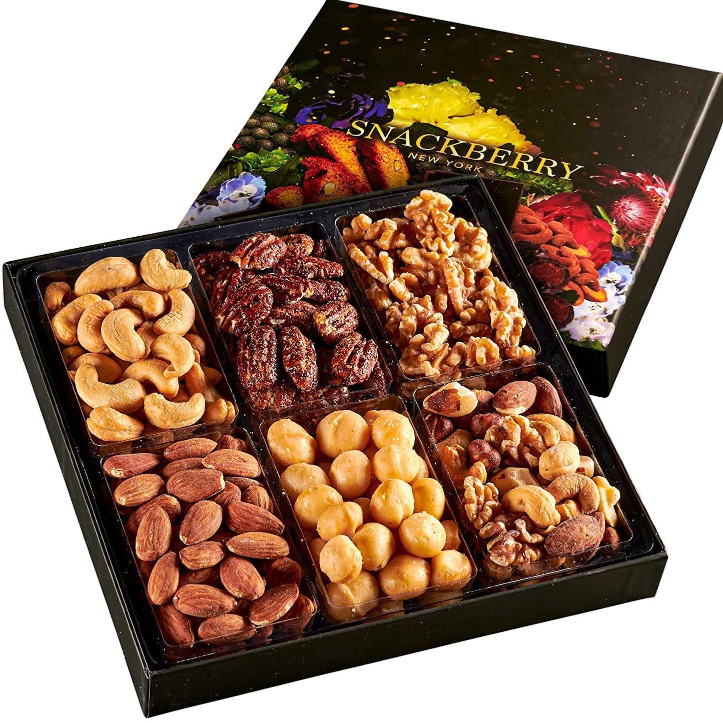 Nuts Gift Basket, Gourmet Snack Box,In Elegant Box, Gift Set For Fathers Day, Birthday Party, Care Package, Sympathy, Healthy Gi