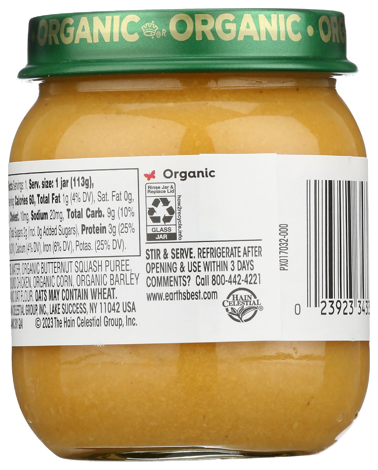 Earth'S Best - Dinner Organic Butter Nut Chicken Multigrain - Case Of 10-4 Oz