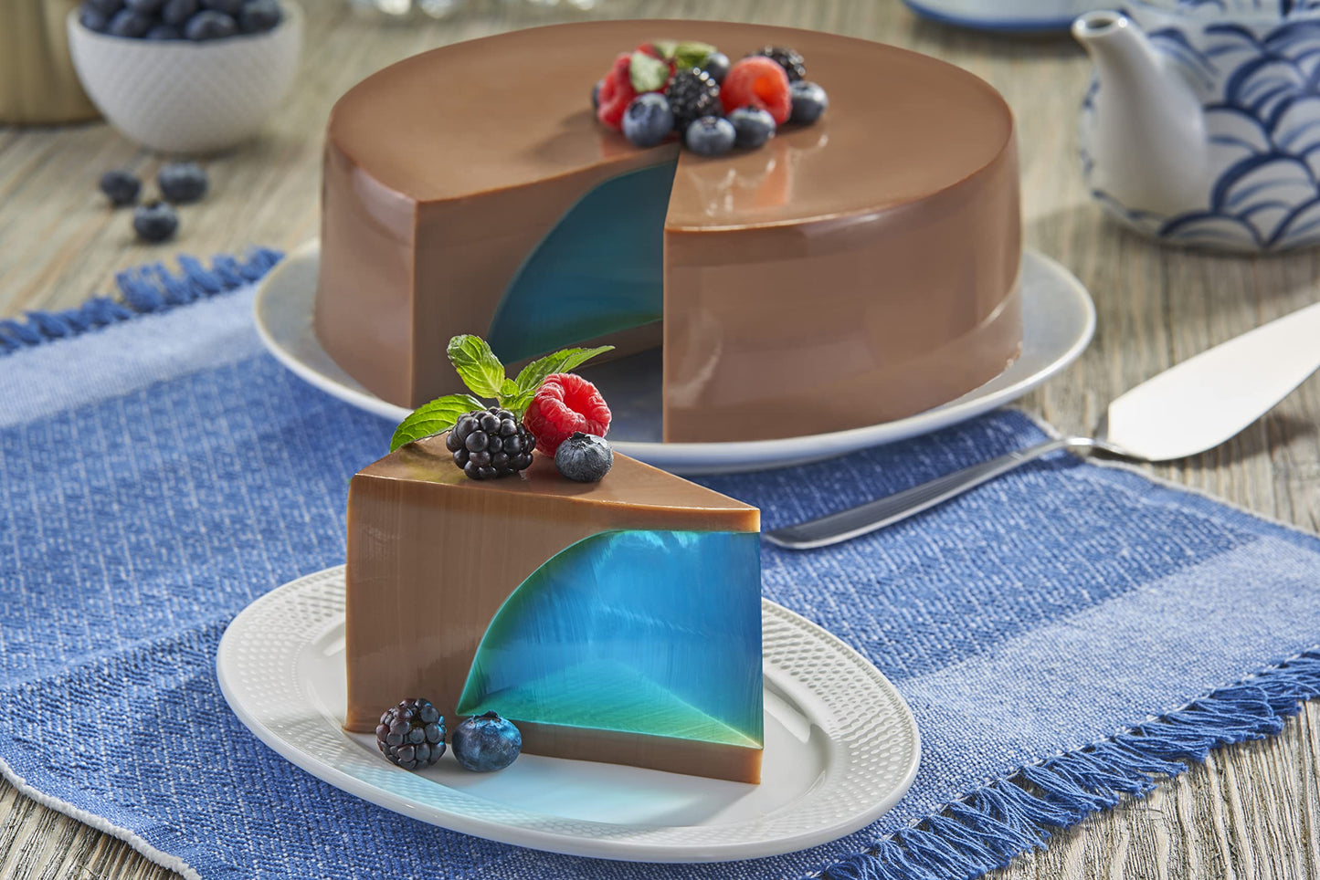 D'Gari Gelatin Dessert Blueberry- Dgari Mora Oz- 5 Pack (Mora Silvestre)