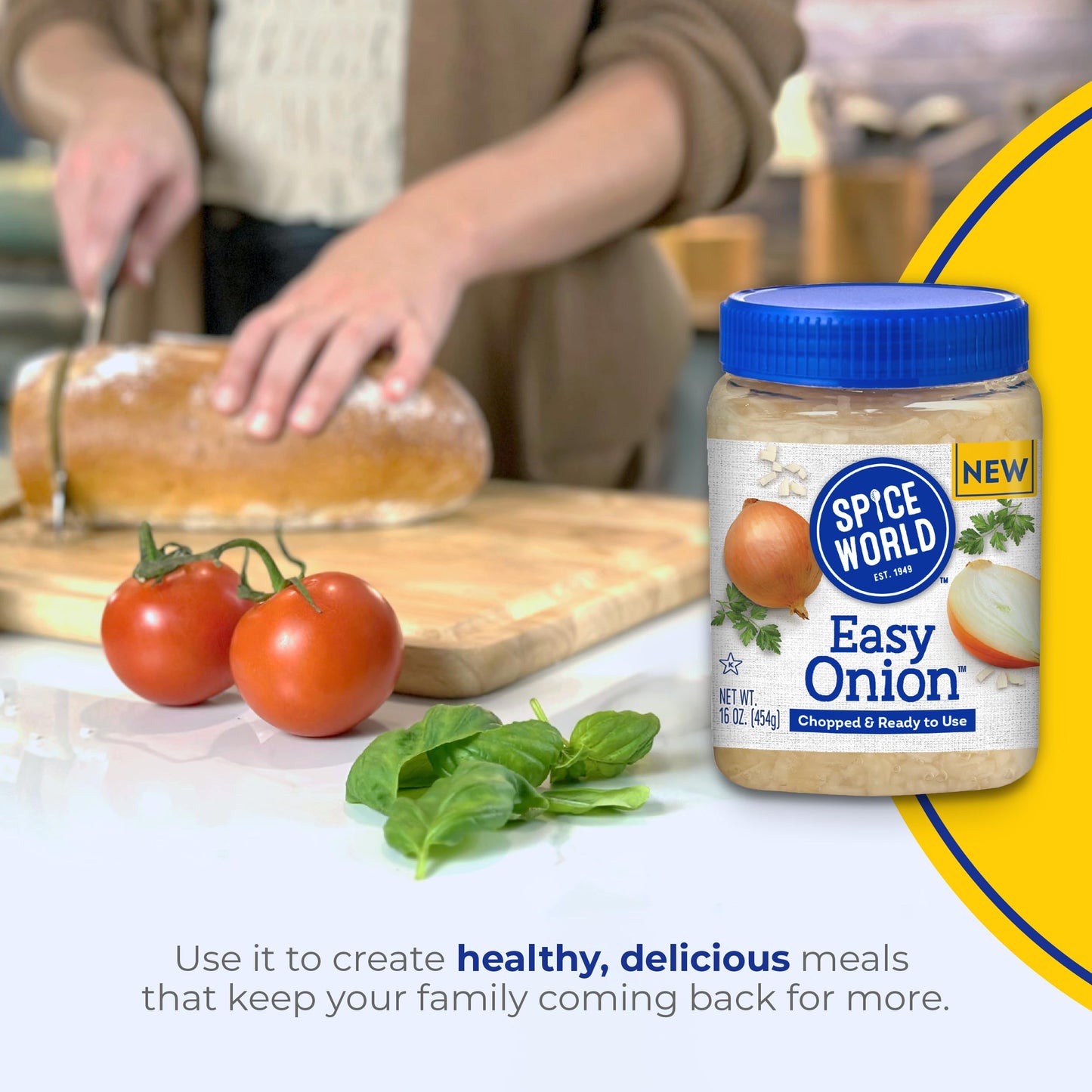 Spice World Chopped Easy Onion - 16Oz Ready-To-Use Minced Onion - Perfect For Hot Dogs, Stir Fry, Marinades, & More - Simply Sco